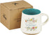 WITH LOVE My Favorite People Call Me Grandma Clay Base Ceramic Coffee Mug for Grandmothers Floral Peach & Ivory Cup for Coffee/Tea, Dishwasher Mic...
