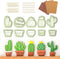 Cactus Polymer Clay Cutters Set Plant Clay Cutters Earrings Jewelry Making Supplies 10 Shapes Potted Plant Clay Earrings Cutters DIY Handmade Keyc...