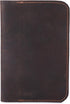 Leather Journal Cover for Field Notes, Notebook Cover for Cahier, Wallet Case, (3.5 x 5.5 in.) Cards Slot/Refillable Travelers Pocket Notebook Han...