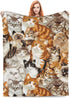 BLUBLU Cute Cat Design Flannel Fleece Bed Blanket Throw Blanket Lightweight Cozy Plush Blanket for Bedroom Living Rooms Sofa Couch 50"x40"...