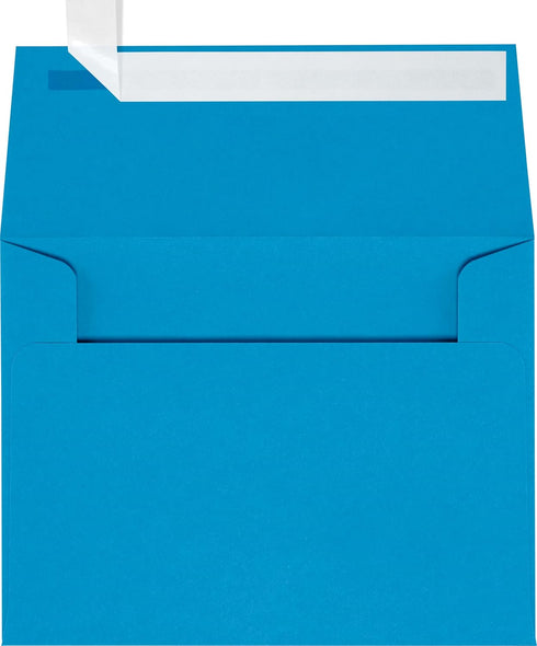 LUXPaper A2 Invitation Envelopes | Peel & Press | 4 3/8" x 5 3/4" | Pool Blue | 80lb. Text | 50 Qty...