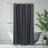 AooHome Fabric Shower Curtain 48 Width x 72 Height Inch, Solid Color Bath Curtain with Hooks for Hotel, Water Repellent, Dark Grey...