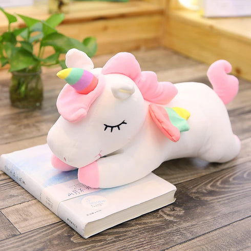 Unicorn Stuffed Animals, Soft Unicorn Plush Hugging Pillow Toy Gifts for Kids (White, 12 in)...
