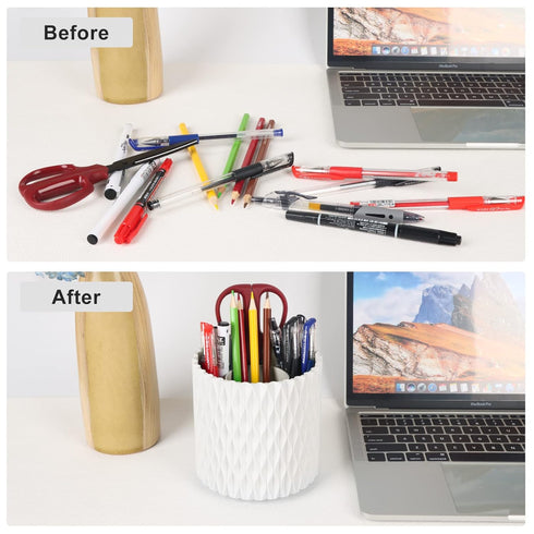 Makeup Brush Holder Organizer -360° Rotating Multi-Functional Pen Holder for Desk,Multi-Purpose Desktop Stationary Organizer,Storage Cup for Lipst...