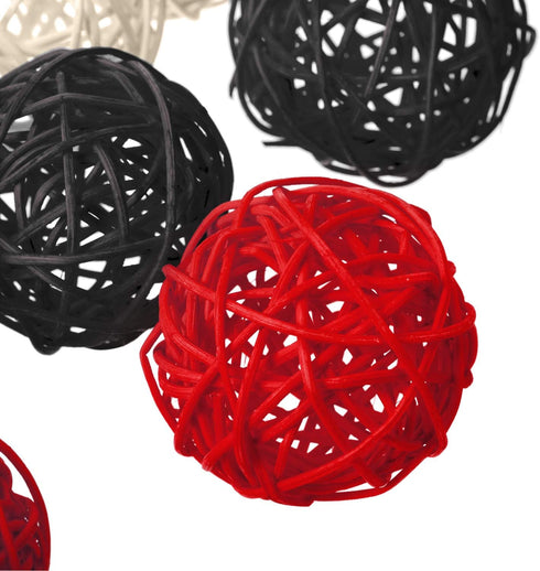Yaomiao 15 Pieces Wicker Rattan Balls Decorative Orbs Vase Fillers for Craft, Party, Wedding Table Decoration, Aromatherapy Accessories, 1.8 Inch ...