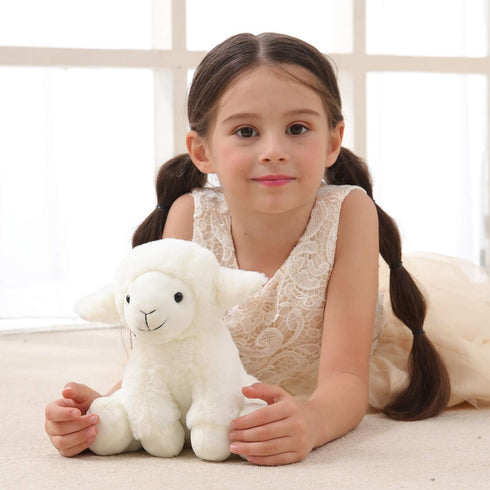 Apricot Lamb Toys Plush Cream Lamb Sheep Stuffed Animal with Fluffy Soft Ears (Cream Lamb, 8 Inches)...