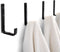 KIBAGA Stylish Bathroom Towel Hooks for Wall Mount Set of 4 - Beautiful, Sturdy & Easy to Install Metal Wall Hangers - Space Saving Matte Black To...