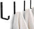 KIBAGA Stylish Bathroom Towel Hooks for Wall Mount Set of 4 - Beautiful, Sturdy & Easy to Install Metal Wall Hangers - Space Saving Matte Black To...