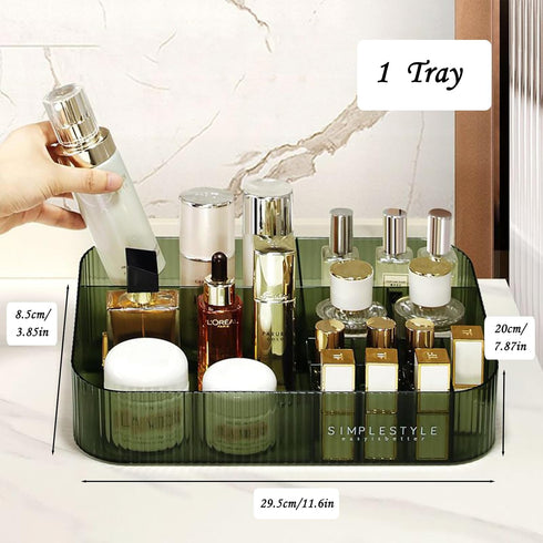 Makeup Organizer with Drawers, Stackable Cosmetics Organizer, Large Make Up Organizer Storage Box, Ideal for Bathroom Countertop and Desk (1 x Dra...