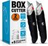 INTERNET'S BEST Premium Utility Knife Set | Retractable Box Cutter with Rubber Handle | Heavy-Duty Cutting for Cardboard, Carpet, Plastic | Retrac...