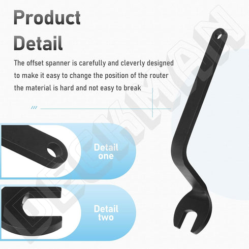 DECKMAN RA1152 Offset Wrenches for Router Bit-Changing Compatible With Bosch Routers RA1152 Offset Wrenches 1613, 1613EVS, 1617, 1617EVS, 1619EVS ...