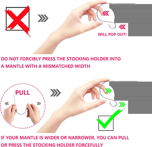 Stocking Holders for Mantle, Christmas Stocking Holder Set of 6, Mantle Clip Fireplace Hooks Hanger for Christmas Party Decoration Supplies (Brass...