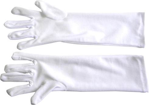 Girls Tea Party Stretch Polyester Long Dress Gloves Set of 4 White Childrens Butterfly Twinkles...