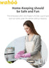 wahoo 3 Pairs Skin-Friendly Cleaning Gloves, Reusable Dish Washing Gloves with Flocked Cotton Liner, Dishwashing, Kitchen, Mauve Mist, Small...
