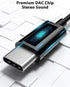 USB C Headphones Wired Earbuds with Microphone HiFi Stereo Deep Bass Noise Cancelling Multiple Music Sound Effects In Ear Earphones for Live Singi...