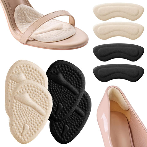 Heel Pads for Shoes, Metatarsal Pads Women, Ball of Foot Cushions for High Heels, Shoe Inserts for Women All Day Pain Relief and Comfort One Size ...