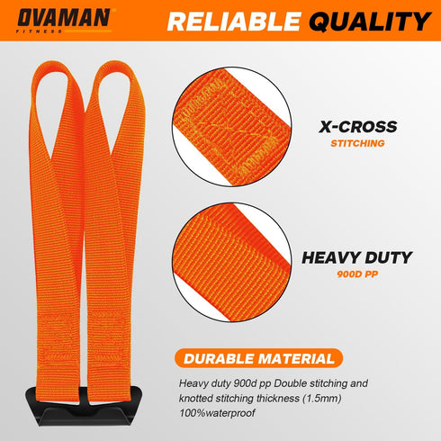 6 Rooftop Cargo Tie Down Hook Straps - Secure Any Car Roof Bag, Roof Rack Cargo Carrier, or Car Top Carrier, No Roof Rack Required, Compatible wit...