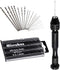 Pin Vise Hand Drill With 20 PCS Micro Twist Drill Bits Set 0.3mm-1.6mm Manual Drill Bits Hand Drill Set For Jewelry Making Walnut Resin and More H...