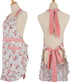 Lovely Apron for Women, Lady’ s Cotton Apron with Adjustable Neck Strap, 2 Pockets and 41.5” Long Ties, Cute Apron for Kitchen Cooking, Home Bakin...