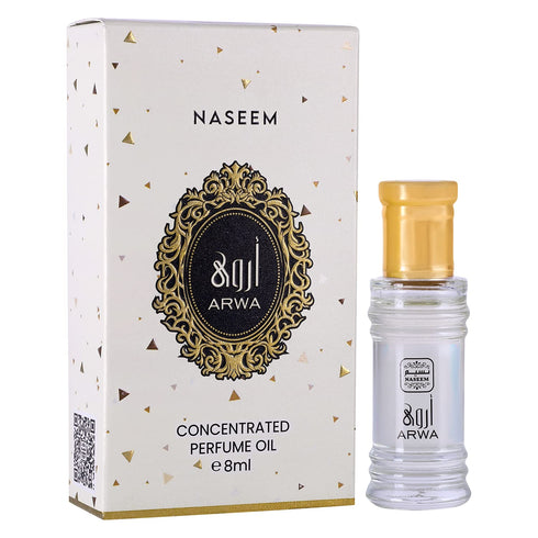 Naseem Arwa Roll on Perfume, Pheromones Perfumes for Women - Arabian Perfume Oil with Lime Roe Musk Vanilla scent - Alcohol Free & Long Lasting Tr...
