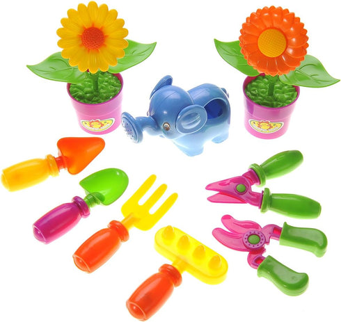 PowerTRC Toddler Gardening Set, Gardening Tools Toy - 9 Pieces Pretend Gardening Toys, Toddler Learning Toys, Summer Toys for Boys Girls Ages 3+...