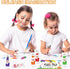 27PCS Kids Washable Finger Paint Set, Non Toxic Finger Paints 8 Colors, Finger Paint Paper, Brushes, Sponges, Art Painting Supplies for Toddlers,F...