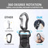 Heavy-Duty Bungee Dog Leash, Shock-Absorbing Features, Multifunctional Design, Car Seatbelt, Dual Padded Handles, Adjustable Length from 4 to 6 Ft...