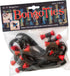 RED & BLACK "Lava" Bongo Ties - 10 Pack "Style-D" ~ Professional cable ties made of natural rubber and bamboo ~ HANDY TIES FOR CABLES AND OTHER UN...