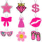 Car Air Fresheners Pink Car Interior Accessories Cute Car Air Fresheners Hanging 9Pcs Car Mirror Accessories Different Scents Vanilla New Car Blac...