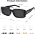 SOJOS Classic Trendy Rectangle Polarized Sunglasses Thick Frame with Star Decorations SJ2285...