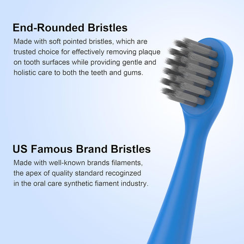 Replacement Toothbrush Heads 8 Pack for Burst Kids Electric Toothbrush, Blue...