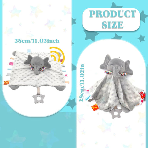 Elephant Baby Lovey for Unisex Newborn Baby Security Blanket for Boys and Girls,Soft Lovie Baby Gifts Multi-Purpose Stuff Snuggle Toy,Elephant Stu...