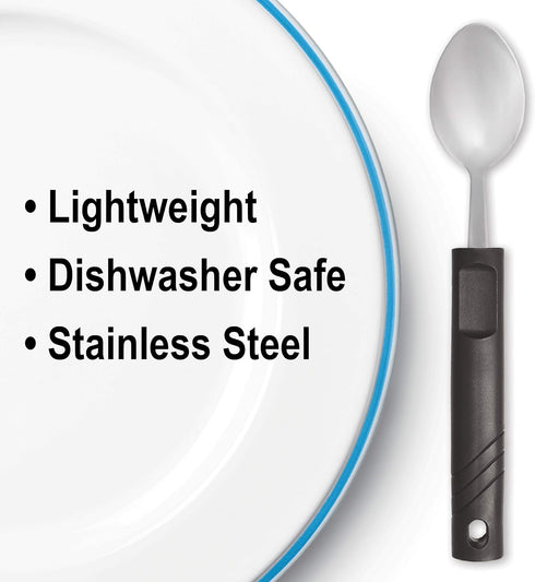 Rehabilitation Advantage Teaspoon with Lightweight Plastic Handle...
