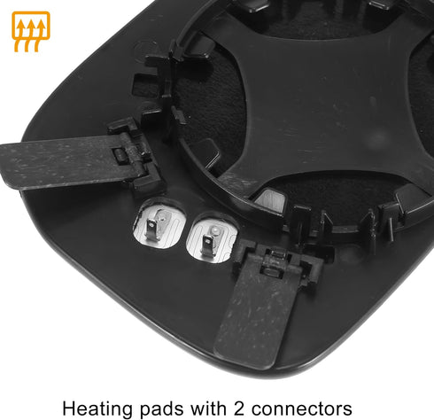 X AUTOHAUX Car Rearview Right Passenger Side Heated Mirror Glass Replacement W/Backing Plate for Volvo C30 2007-2013 S40 2007-2012 C70 2008-2013 S...