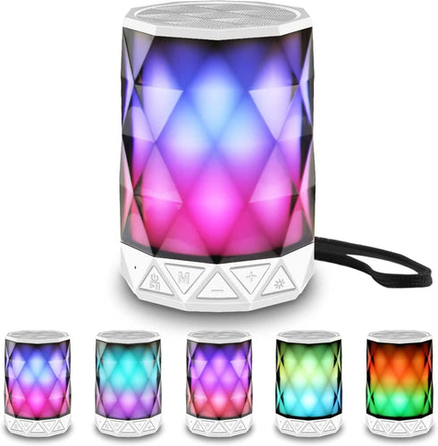 LFS LED Portable Bluetooth Speakers with Lights, Night Light Waterproof,Speakers Color Change Computer Speaker,Mic TF Card TWS Support for iPhone ...