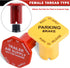 298818N Yellow Semi Truck Parking Brake Knobs and 298817N Red Tractor Trailer Air Brake Knob Set...