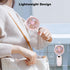 Handheld Fan Mini, Cute Hand Fan Portable, Powerful USB Rechargeable Fan with 4 Speeds and LED Display for Kids Women, Battery Small Electric Hand...