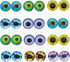 JJG 20PCS 30mm Dragon Eyes Round Glass Cabochon Flatback Jewelry Findings Animals Eyes Doll Eye Dome Cameo Pendant Settings In Pairs...