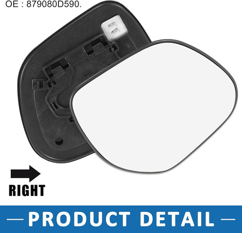 Passenger Right Side Heated Mirror Glass Replacement 7632A366 Car Accessory for Mitsubishi Outlander 2007-2011...