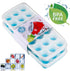 Ice Cube Trays Easy Release-Odor free,Spill Resistant Lid Included,2 Pack, Small Size, Stackable 42 Cubes,Silicone(Blue)...