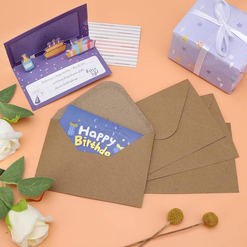 50 Pack Kraft 4x6 Envelopes, Contour Flap A4 Envelopes for Engagement Invites, Weddings Invitation, announcements, Baby shower, Perfect for RSVP C...