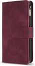 ZZXX for iPhone 12 Pro Wallet Case with Card Slot Premium Soft PU Leather Zipper Folio with Wrist Strap Kickstand Protective for iPhone 12 (Wine R...