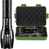 PeakPlus Rechargeable Tactical Flashlight LFX1000 (Rechargeable Battery and Charger Included) - High Lumens LED, Super Bright, Zoomable, 5 Modes, ...
