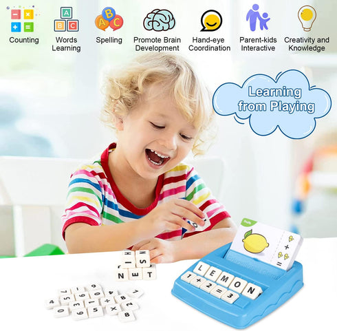Matching Letter Game for Kids, 2 in 1 Educational Toys Alphabet Spelling & Reading, Number & Color Recognition, Flash Cards Learning Toys Gifts fo...