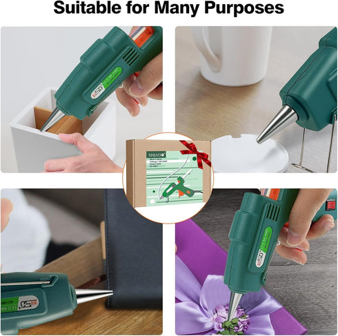 Hot Glue Gun with 30 Glue Sticks, Fast Preheating Hot Melt Gun, Mini Glue Gun Kit for Kids DIY School Craft Projects and Quick Home Repairs, 20W G...