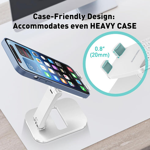 Cell Phone Stand for Desk Adjustable Portable Foldable Phone Holder Cradle Dock, Compatible with iPhone 15 14 13 Pro Max Mini, 12 11 XR X 8 7 6 Pl...