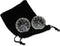 Golf Ball Whiskey Chillers and Pouch for Freezer - Set of 2 - Crystal Glass Whiskey Stones for Chilling Vodka, Whiskey, and Scotch - Each Stone Ke...