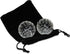 Golf Ball Whiskey Chillers and Pouch for Freezer - Set of 2 - Crystal Glass Whiskey Stones for Chilling Vodka, Whiskey, and Scotch - Each Stone Ke...