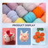 JUPEAN Needle Felting Wool, Roving Wool, Needle Felting Starter Kit for Beginner - 48 Colors Wool Roving Yarn with 2-Layer Transparent Storage Box...