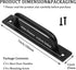 4Pack Black Sliding Barn Door Handles Push Pull Bar Handles Wooden Door Glass Door Handles Heavy Duty Aluminum Doors Steel Gate Handles...